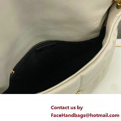 Saint Laurent puffer medium Bag in nappa leather 577475 Vintage White/Gold