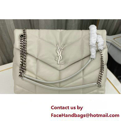 Saint Laurent puffer medium Bag in nappa leather 577475 Vintage White/Silver