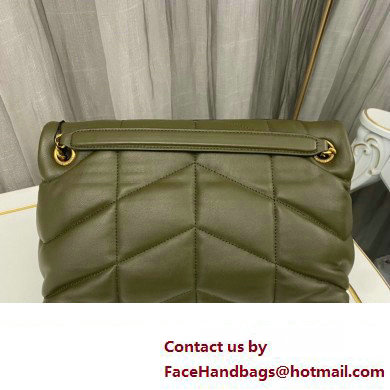 Saint Laurent puffer small Bag in nappa leather 577476 Olive Green/Gold