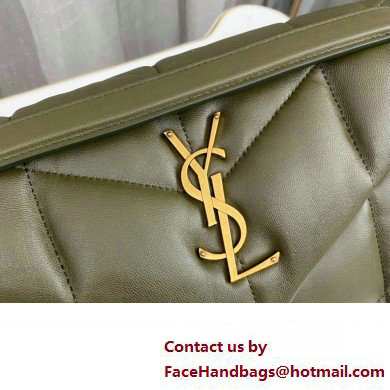 Saint Laurent puffer small Bag in nappa leather 577476 Olive Green/Gold