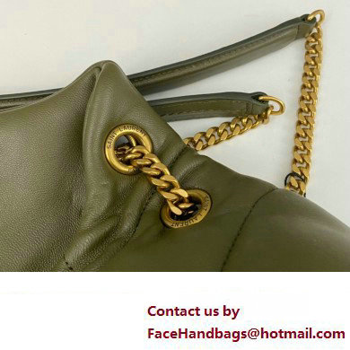 Saint Laurent puffer small Bag in nappa leather 577476 Olive Green/Gold