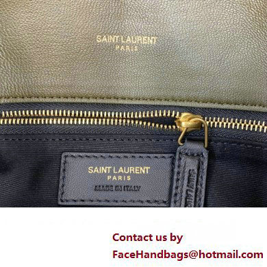 Saint Laurent puffer small Bag in nappa leather 577476 Olive Green/Gold