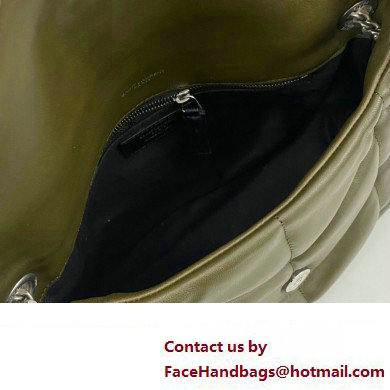 Saint Laurent puffer small Bag in nappa leather 577476 Olive Green/Silver