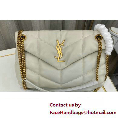 Saint Laurent puffer small Bag in nappa leather 577476 Vintage White/Gold