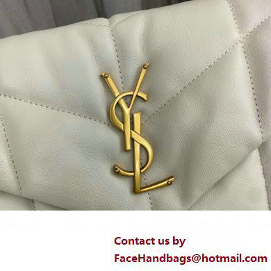 Saint Laurent puffer small Bag in nappa leather 577476 Vintage White/Gold