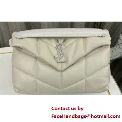 Saint Laurent puffer small Bag in nappa leather 577476 Vintage White/Silver