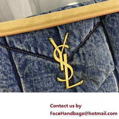 Saint Laurent puffer small Bag in suede and denim 577476