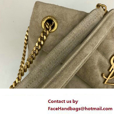 Saint Laurent puffer small Bag in suede leather 577476 Beige