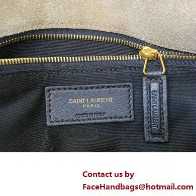 Saint Laurent puffer small Bag in suede leather 577476 Beige