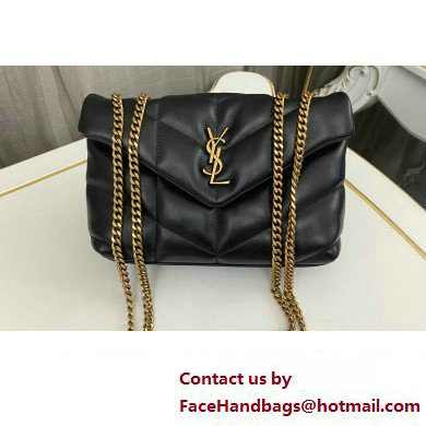 Saint Laurent toy puffer Bag in lambskin 759337 Black/Gold