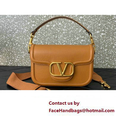 Valentino Alltime shoulder bag in grainy calfskin Brown 2024