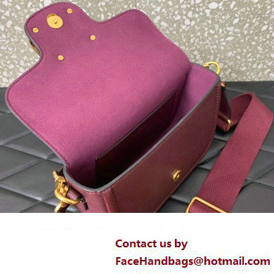 Valentino Alltime shoulder bag in grainy calfskin Burgundy 2024