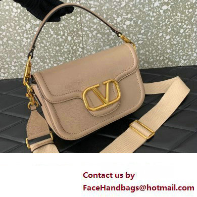 Valentino Alltime shoulder bag in grainy calfskin Nude 2024