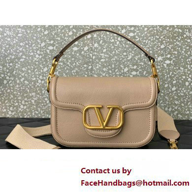 Valentino Alltime shoulder bag in grainy calfskin Nude 2024