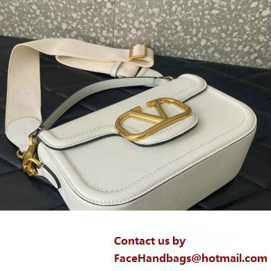 Valentino Alltime shoulder bag in grainy calfskin White 2024