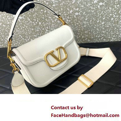 Valentino Alltime shoulder bag in grainy calfskin White 2024