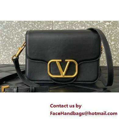 Valentino Loco Shoulder Bag in calfskin Black 2024