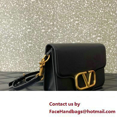 Valentino Loco Shoulder Bag in calfskin Black 2024