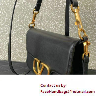 Valentino Loco Shoulder Bag in calfskin Black 2024