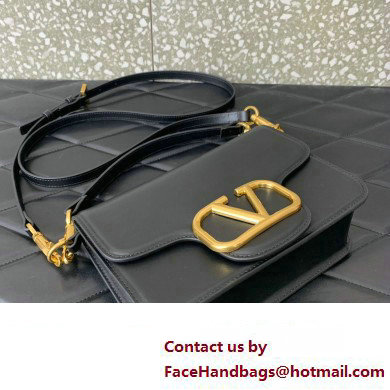 Valentino Loco Shoulder Bag in calfskin Black 2024