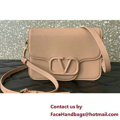 Valentino Loco Shoulder Bag in calfskin Nude 2024