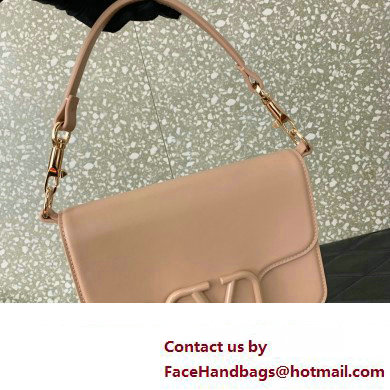 Valentino Loco Shoulder Bag in calfskin Nude 2024