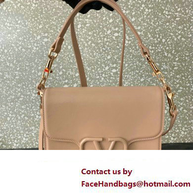 Valentino Loco Shoulder Bag in calfskin Nude 2024