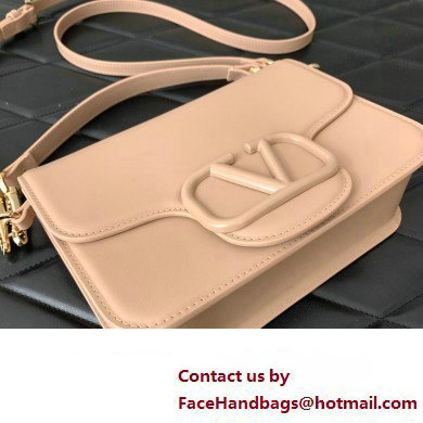 Valentino Loco Shoulder Bag in calfskin Nude 2024