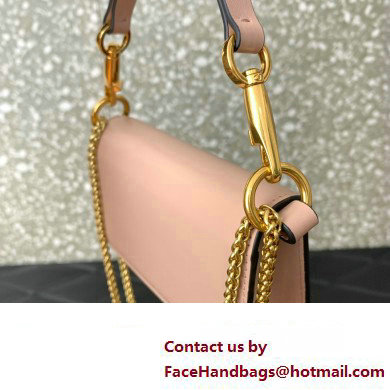 Valentino Loco micro Bag In Calfskin Leather With Chain 416 Nude 2023