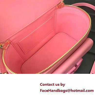 Valentino Mini Loco Handbag In Calfskin Leather Pink With Enamel Tone-On-Tone Vlogo Signature 2024