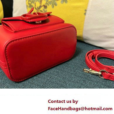 Valentino Mini Loco Handbag In Calfskin Leather Red With Enamel Tone-On-Tone Vlogo Signature 2024