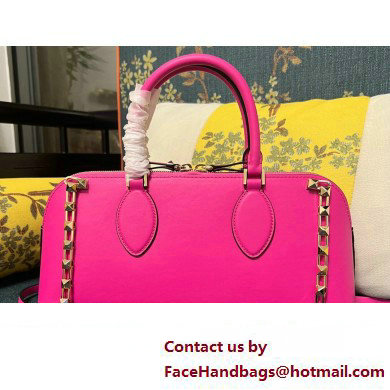 Valentino Rockstud E/W calfskin Large handbag Fuchsia 2023