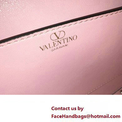 Valentino Rockstud E/W calfskin Large handbag Pink 2023