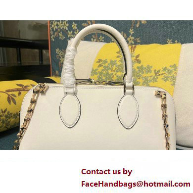 Valentino Rockstud E/W calfskin Large handbag White 2023 - Click Image to Close