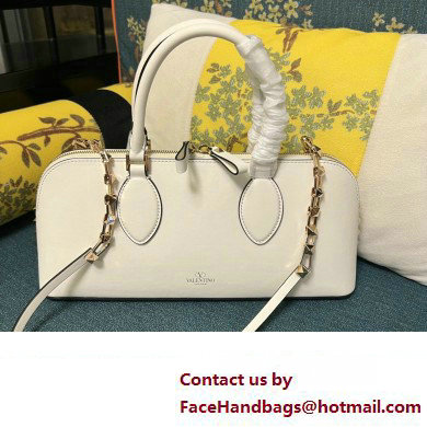 Valentino Rockstud E/W calfskin Large handbag White 2023