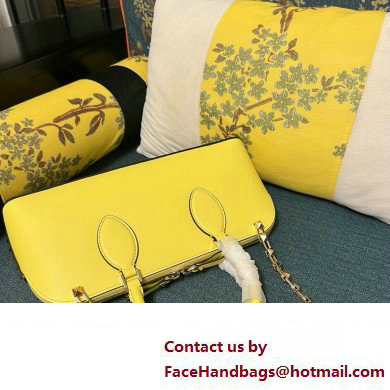 Valentino Rockstud E/W calfskin Large handbag Yellow 2023