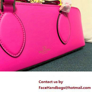 Valentino Rockstud E/W calfskin Small handbag Fuchsia 2023