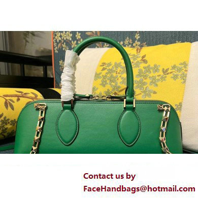 Valentino Rockstud E/W calfskin Small handbag Green 2023