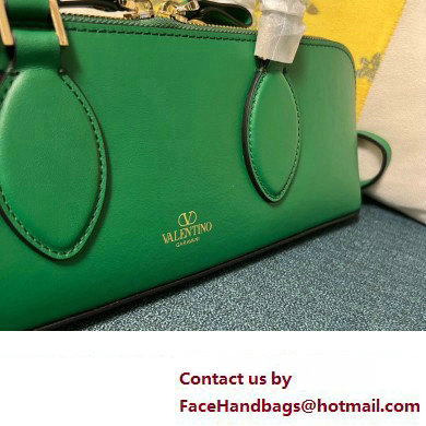 Valentino Rockstud E/W calfskin Small handbag Green 2023