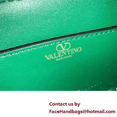 Valentino Rockstud E/W calfskin Small handbag Green 2023