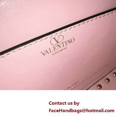 Valentino Rockstud E/W calfskin Small handbag Pink 2023