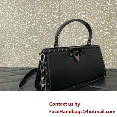 Valentino Rockstud Handbag In Calfskin Black 2024