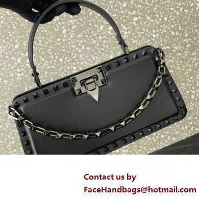 Valentino Rockstud Handbag In Calfskin Black 2024