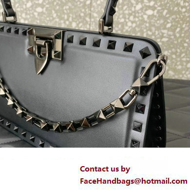 Valentino Rockstud Handbag In Calfskin Black 2024