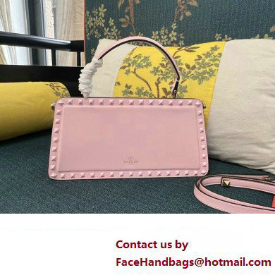 Valentino Rockstud Handbag In Calfskin Pink 2024