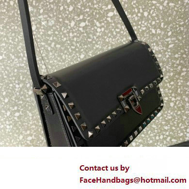 Valentino Rockstud23 Shoulder Bag In Smooth Calfskin 0240 Black 2023