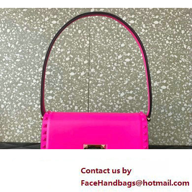 Valentino Rockstud23 Shoulder Bag In Smooth Calfskin 0240 Fuchsia 2023