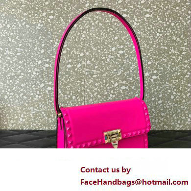 Valentino Rockstud23 Shoulder Bag In Smooth Calfskin 0240 Fuchsia 2023