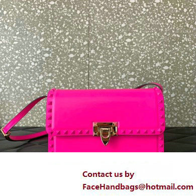 Valentino Rockstud23 Shoulder Bag In Smooth Calfskin 0240 Fuchsia 2023