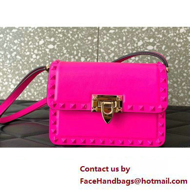 Valentino Rockstud23 Small Shoulder Bag In Smooth Calfskin 0242 Fuchsia 2023